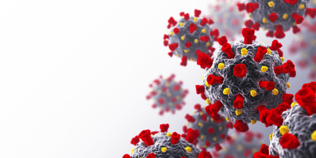 Corona Virus Molecule Rendering Public Health Crisis